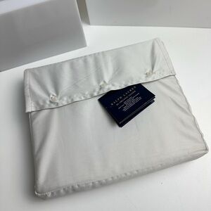 Ralph Lauren RL Home Organic Cotton Sateen King Flat Sheet Platinum NWT